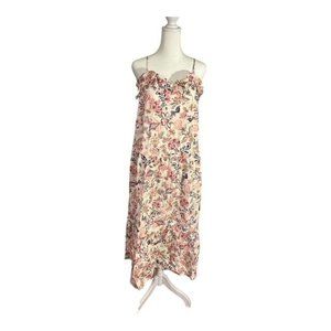 Who What Wear Dress Women’s Size XS Tiered Ruffle Floral Print Sleeveless Midi